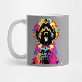 Black Russian Terrier Dog Colorful Stencil Mug